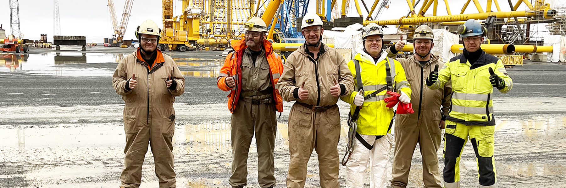 Beerenberg employees are looking forward to continue the work for Aker Solutions in Verdal. Photo: Beerenberg