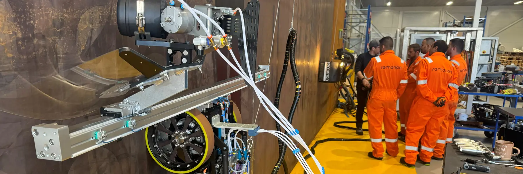 Team in training session in Remotion´s location in Norway. Photo: Beerenberg.